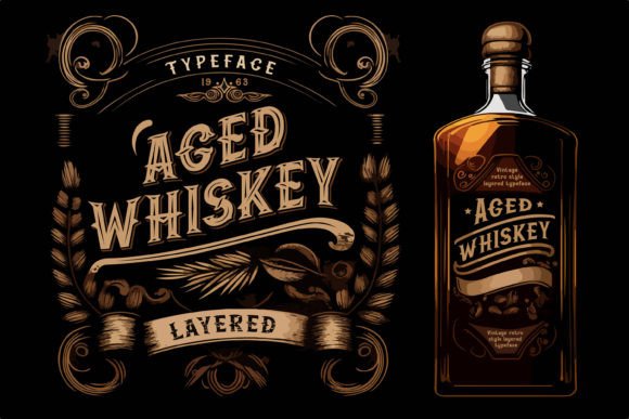 Aged Whiskey: The Vintage Typeface That Tells a Story