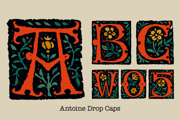 Antoine Drop Caps: A Medieval Masterpiece for Modern Design