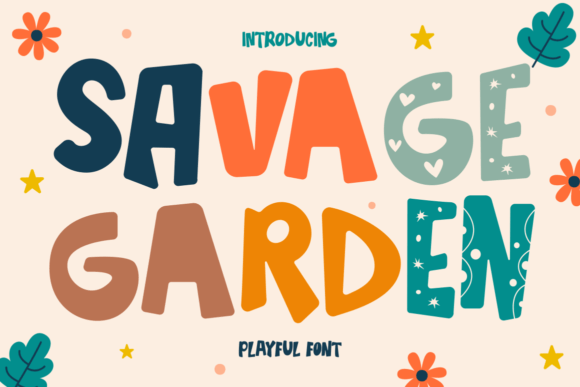 Savage Garden: A Trio of Whimsical Typefaces for Playful Branding